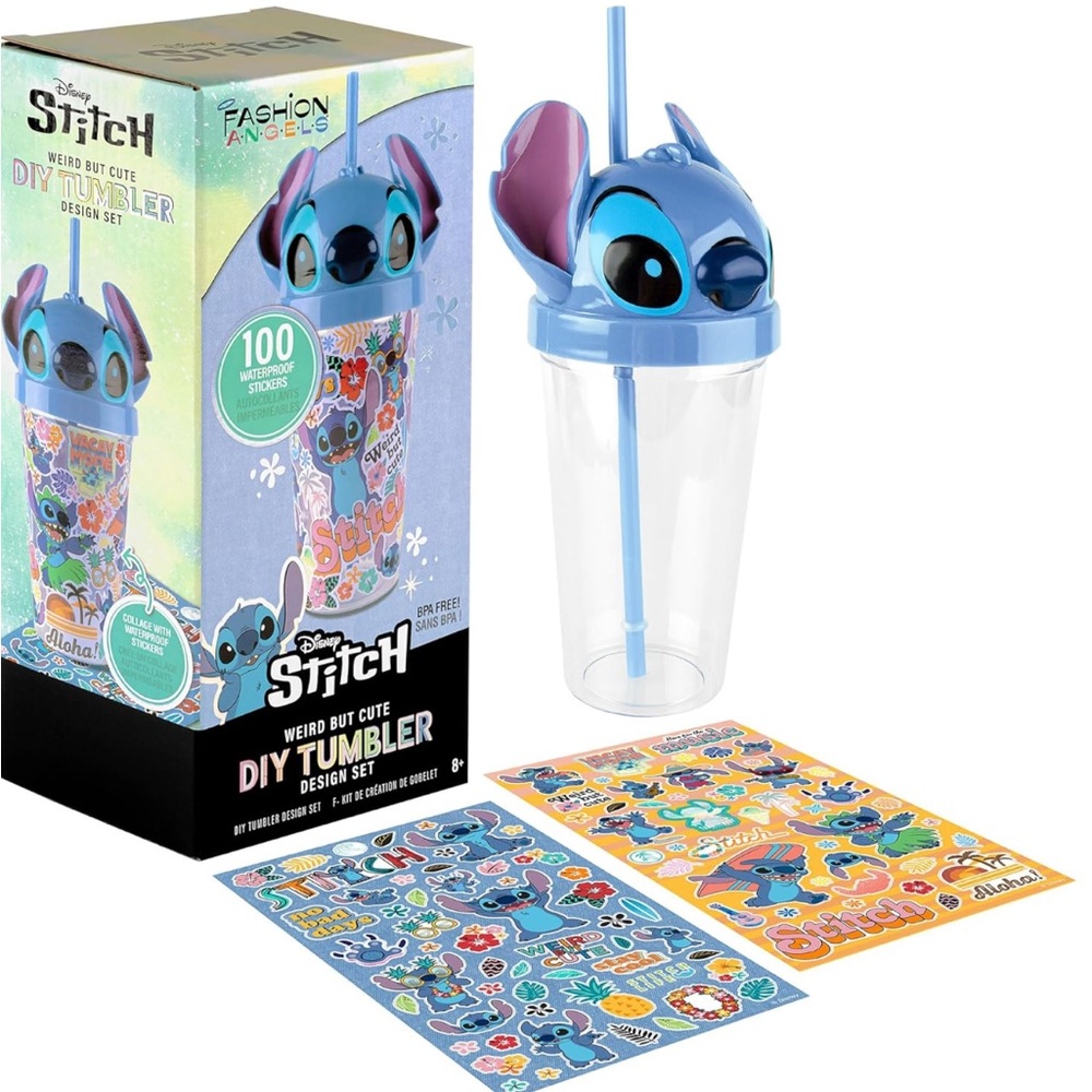 Fashion Angels Disney Stitch Tumbler Design Kit - Includes 16 oz Tumbler